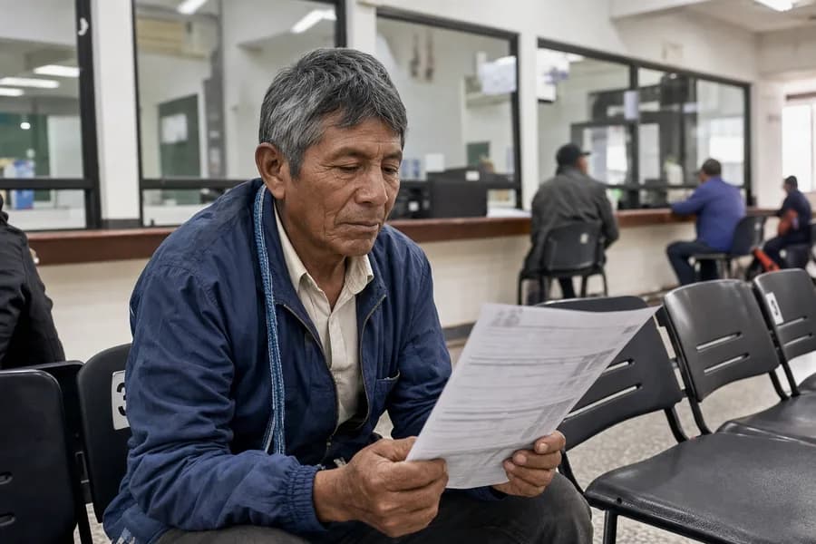 Ciudadano revisando una respuesta de una entidad pública