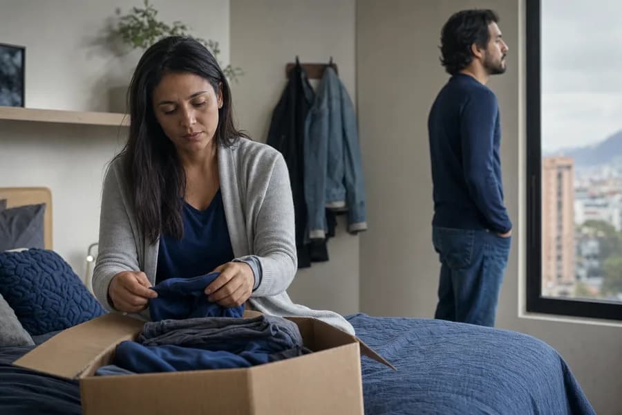 Pareja atravesando un proceso de separación